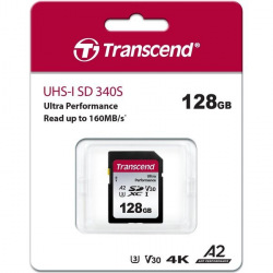 Карта пам’яті Transcend SD 128GB C10 UHS-I U3 A2 R160/W90MB/s 4K (TS128GSDC340S)