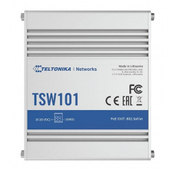 Комутатор Teltonika TSW101 5 x Gigabit Ethernet po rts, 4 x PoE+ ports with 802.3af and 802.3at suppo TSW101 (TSW101000000)