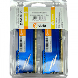 модуль пам’яті 32Gb DDR4 3200MHz  Atria Fly Blue ( 2x16) UAT43200CL18BLK2/32 (UAT43200CL18BLK2/32)