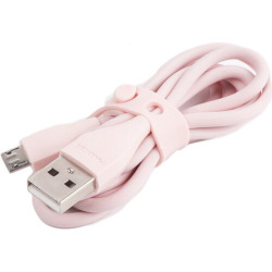Кабель Maxxter USB-microUSB 1м рожевий преміум (UB-M-USB-01GP) (UB-M-USB-01GP)
