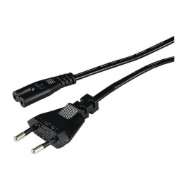 Універсальний комп’ютерний кабель живлення НАМА, Euro/M - C7/F,2-pin, 1,5 м, колір чорний (00044225)