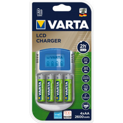 Зарядное устройство VARTA LCD CHARGER+4xAA 2500 mAh (57070201451)