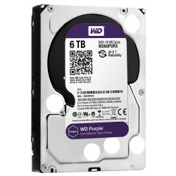 Жесткий диск WD 3.5" SATA 3.0 6TB 5400 64MB Purple Surveillance (WD60PURZ)