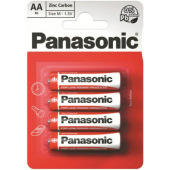 Батарейка Panasonic RED ZINK R6 BLI 4 ZINK-CARBON (R6REL/4BPR)