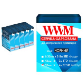 Стрічка фарбуюча WWM 13мм х 7м STD правий Refill Black (R13.7SR5) 5шт