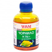 Чорнило WWM H78 Yellow для HP 200г (H78/Y) водорозчинне