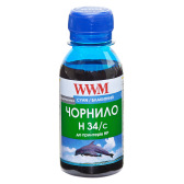 Чернила WWM H34 Cyan для HP 100г (H34/C-2) водорастворимые