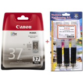 Картридж Canon PG-37Bk + Заправний набір Black (Set37-inkB)