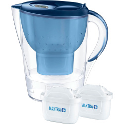 Фільтр-глечик Brita Marella XL Memo + 2 картриджа, 3.5л (2л очищеної води), синій (1040565)