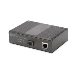 Медіаконвертор DIGITUS Industrial Gigabit PoE PSE, RJ45, SFP, 80 km (DN-652104)