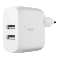 Мережевий ЗП Belkin Home Charger (24W) DUAL USB 2.4A, white (WCB002VFWH)