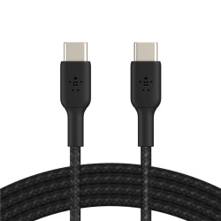 Кабель Belkin USB-С - USB-С, BRAIDED, 1m, black (CAB004BT1MBK)