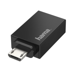 Адаптер Hama OTG Micro USB - USB 2.0 Black (00200307)