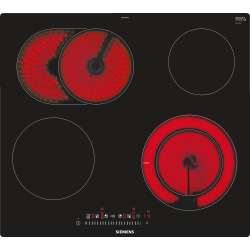 Варильна поверхня склокерамічна Siemens ET601FNP1E -60см/4 конф/1 зона розш + 1 двохконтурна/сенсор/чорний (ET601FNP1E)
