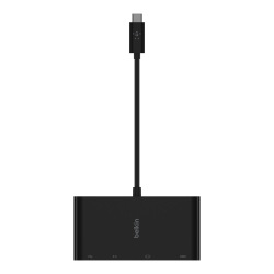 Адаптер Belkin USB-C - Ethernet, HDMI, VGA, USB-A, black (AVC005BTBK)