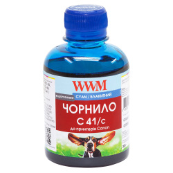 Чорнило WWM C41 Cyan для Canon 200г (C41/C) водорозчинне