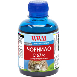 Чорнило WWM C67 Cyan для Canon 200г (C67/C) водорозчинне