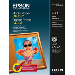 Фотобумага Epson Glossy Photo Paper 200 г/м кв, 10 x 15см, 500л (C13S042549) для Canon PIXMA iP2500