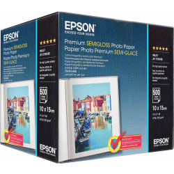 Фотобумага Epson Premium Semiglossy Photo Paper 251 г/м кв, 10 x 15см, 500л. (C13S042200) для Epson T6361 Photo Black C13T636100