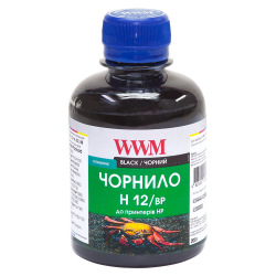 Чорнило WWM H12 Black для HP 200г (H12/BP) пігментне