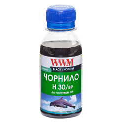 Чорнило WWM H30 Black для HP 100г (H30/BP-2) пігментне