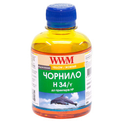 Чорнило WWM H34 Yellow для HP 200г (H34/Y) водорозчинне