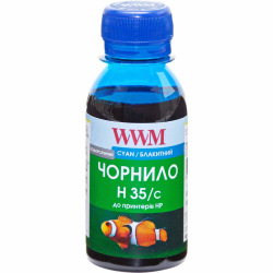 Чернила для СНПЧ WWM H35 Cyan для HP 100г (H35/C-2) водорастворимые