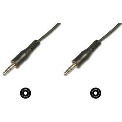 Кабель Digitus Audio connection stereo 3.5mm M/M 1.5m black (AK-510100-015-S)