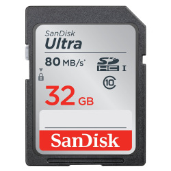 Карта памяти SanDisk 32GB SDHC C10 UHS-I R80MB/s Ultra (SDSDUNC-032G-GN6IN)