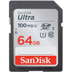 Карта памяти SanDisk 64GB SDXC C10 UHS-I R100MB/s Ultra (SDSDUNR-064G-GN6IN)