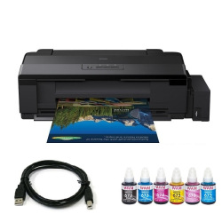 Комплект Принтер Epson L1800 (без чернил) + USB кабель + Чернила WWM по 140г для Epson L1800