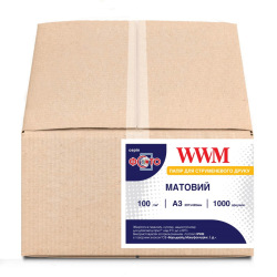 Фотопапір WWM матовий 100Г/м кв, А3, 1000л (M100.А3.1000)