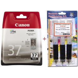 Картридж Canon PG-37Bk + Заправочный набор Black (Set37-inkB)