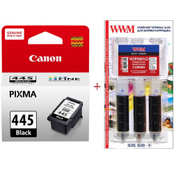 Картридж Canon PG-445 + Заправний набір Black (Set445-inkB)