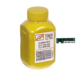 Тонер та Чіп для Samsung CLP-368 АНК  Yellow 40г 1505416