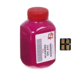 Тонер та Чіп для Samsung CLP-300 АНК  Magenta 58г 1500230