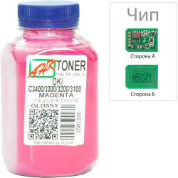 Тонер та Чіп для OKI C 3400 АНК  Magenta 110г 1502691