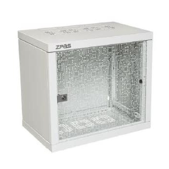 Шкаф ZPAS 19" 10U 600x600 Z-BOX, съемные бок.стенки, стекл.дверь, 100kg max, серый (WZ-7240-20-A2-011)