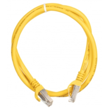 Патч-корд 2E Cat 6,S-FTP экран оплётка фольга,RJ45, 4Х2 27AWG ,7/0.14 Cu, 1.00 m, PVC,Yellow (2E-PC6SFTPCOP-100YLW)