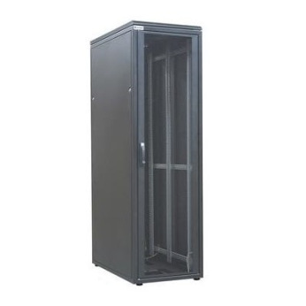 Шафа ZPAS 19" 47U 600x1000, перф.двері WZ-SZBSE-002-5711-11-0000-2-161, чорна (SE-002-5711-11-2-161)