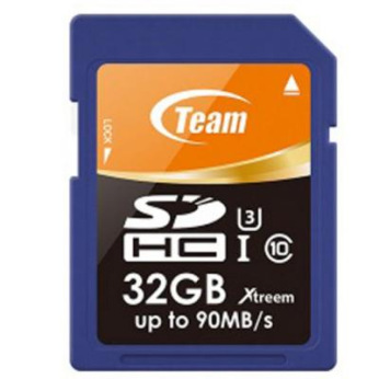 Карта памяти SDHC  32GB UHS-I/U3 Team XTreem R90/W45MB/s (TSDHC32GU301) (TSDHC32GU301)