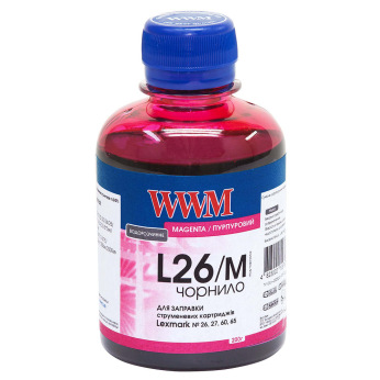 Чернила для Lexmark X1165 WWM L16/26  Magenta 200г L26/M