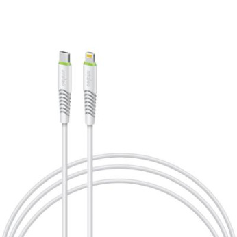 Кабель Intaleo CBFLEXTL1 USB Type-C-Lightning 1.2м White (1283126504099) (1283126504099)