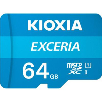 Карта памяти MicroSDXC   64GB UHS-I Class 10 Kioxia Exceria R100MB/s (LMEX1L064GG2) + SD-адаптер (LMEX1L064GG2)