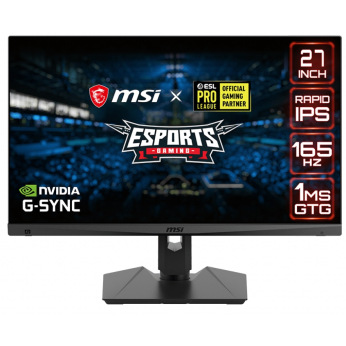 Монітор LCD 27" MSI OPTIX MAG274QRF, 2*HDMI, DP, 2*USB, 1*Type C, Earphone-out, IPS, 2560x1440, 165Hz, 1ms, DCI-P3 94%, G-Sync (OPTIX_MAG274QRF)