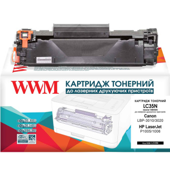 Картридж для Canon i-Sensys LBP-3020 WWM 35A/712  Black LC35N