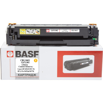 Картридж для HP 410X Yellow (CF412X) BASF 46  Yellow BASF-KT-CRG046Y-U