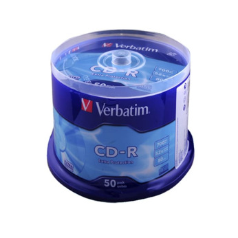 Диск Verbatim CD-R 700 MB/80 min 52x Cake Box 50шт (43351)