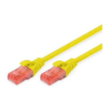 Патч-корд DIGITUS CAT 6 UTP, 1м, AWG 26/7, Cu, LSZH, желтый (DK-1617-010/Y)