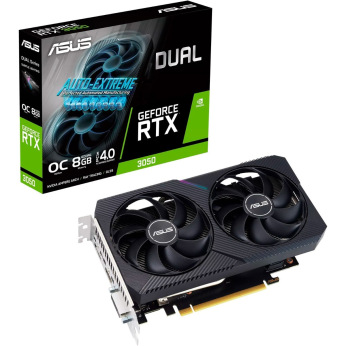 Відеокарта NVIDIA RTX 3050 /DUAL/OC/V2/8GB/GDDR6 DUAL-RTX3050-O8G-V2 (DUAL-RTX3050-O8G-V2)